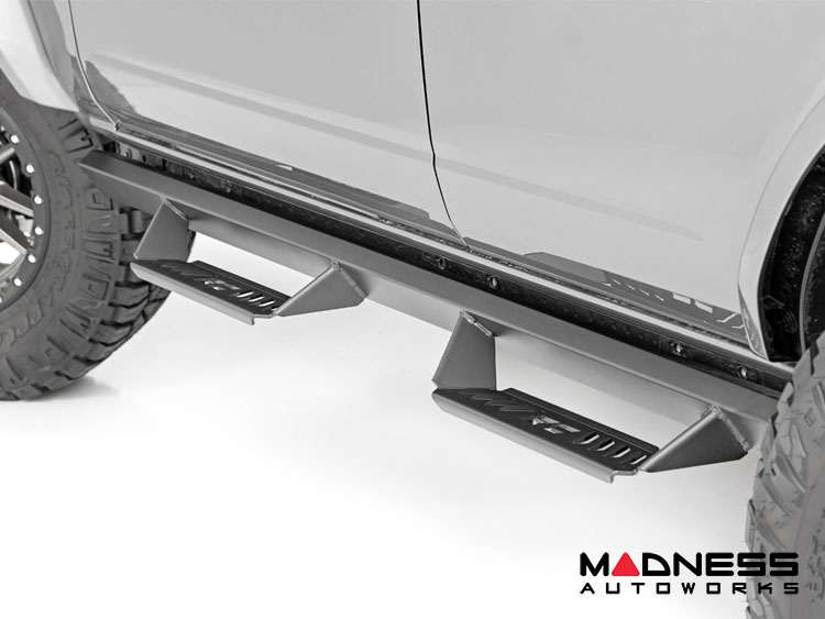 Ford Bronco Side Steps - 4 Door - AL2 Drop Step - Rough Country 